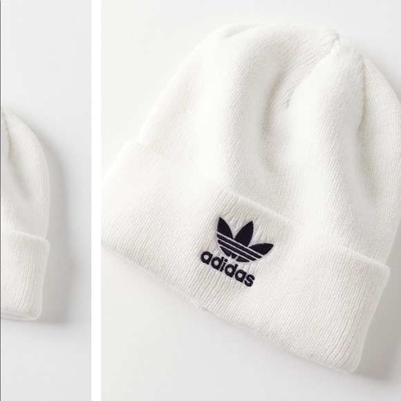 Adidas originals trefoil white black beanie hat - Picture 3 of 7